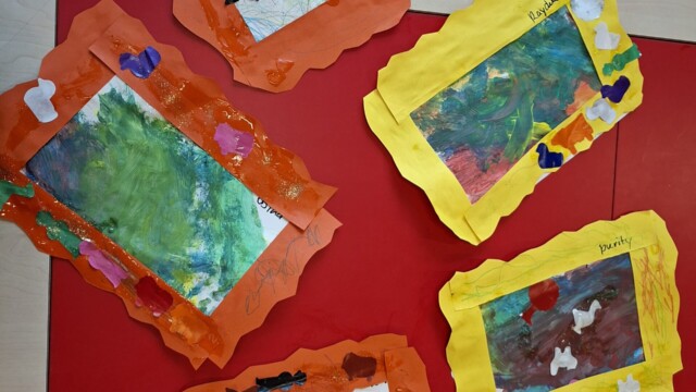Thema Kunst: schilderij maken, lijst versieren en om je schilderij plakken